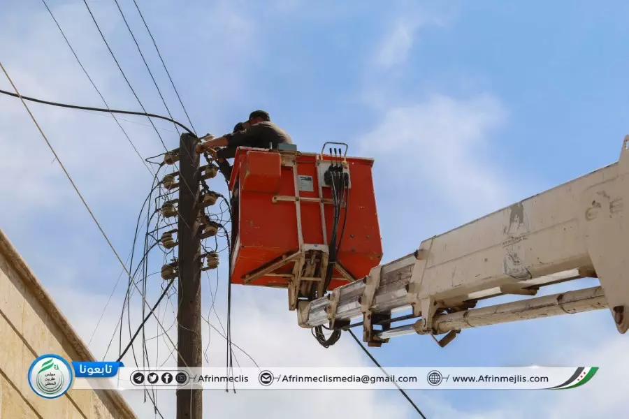 بعد مراحل الصيانة والتجهيز .. محلي عفرين يعلن عن تغذية المدينة بالتيار الكهربائي