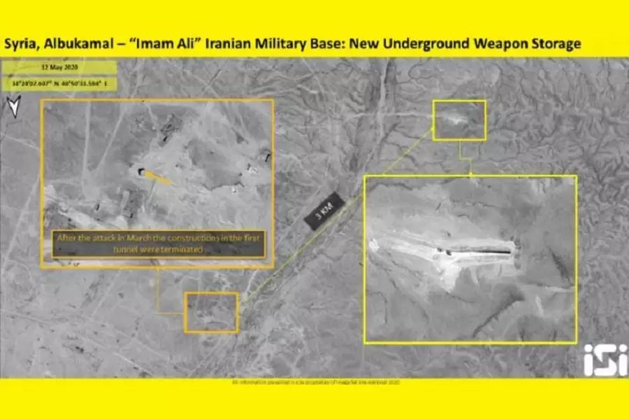 صور جوية تكشف نفق لتخزين أسلحة متطورة في قاعدة "الإمام علي" الإيرانية شرقي سوريا
