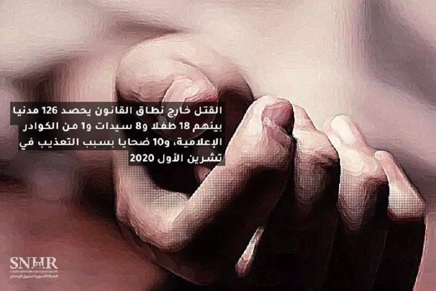 تقرير حقوقي: القتل خارج نطاق القانون حصد أرواح 126 مدنياً في تشرين الأول 2020