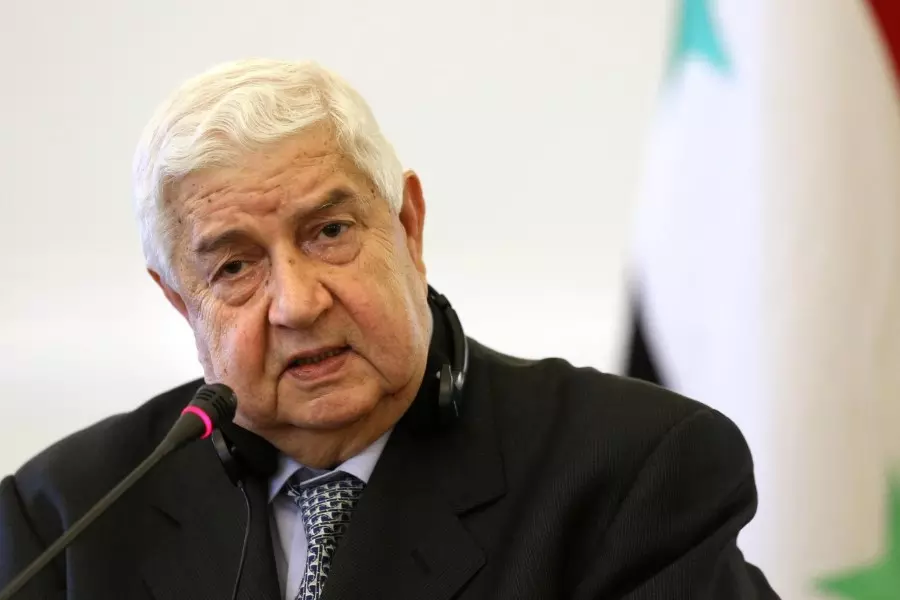 وليد المعلم: الأولوية في إعادة الإعمار لمن شارك الأسد في تدمير وقتل الشعب السوري