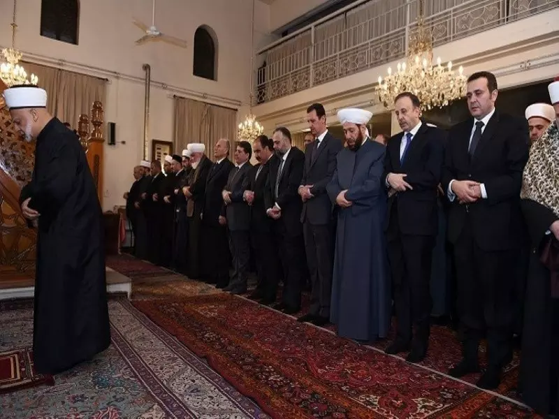 بعد ظهوره ليلة رأس السنة ... بشار الأسد يحضر احتفالا دينيا وسط دمشق !!!