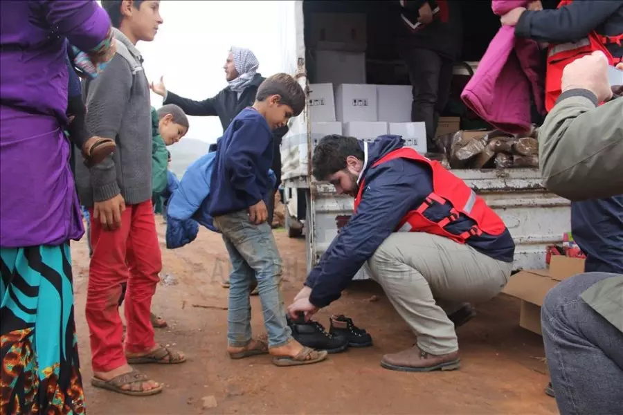 جمعية إسلامية بلجيكية توزع مساعدات إنسانية على محتاجين سوريين