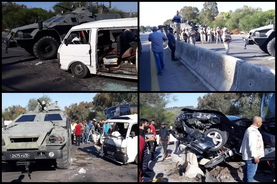 مدرعة روسية تتسبب بحادث سير على طريق "طرطوس - اللاذقية"