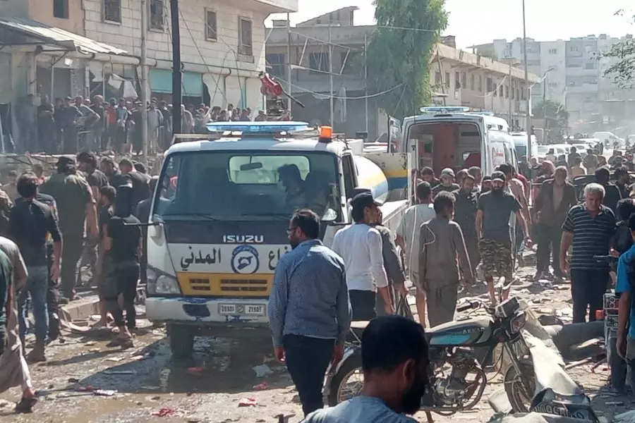 شهداء وجرحى إثر انفجار مفخخة في عفرين بريف حلب