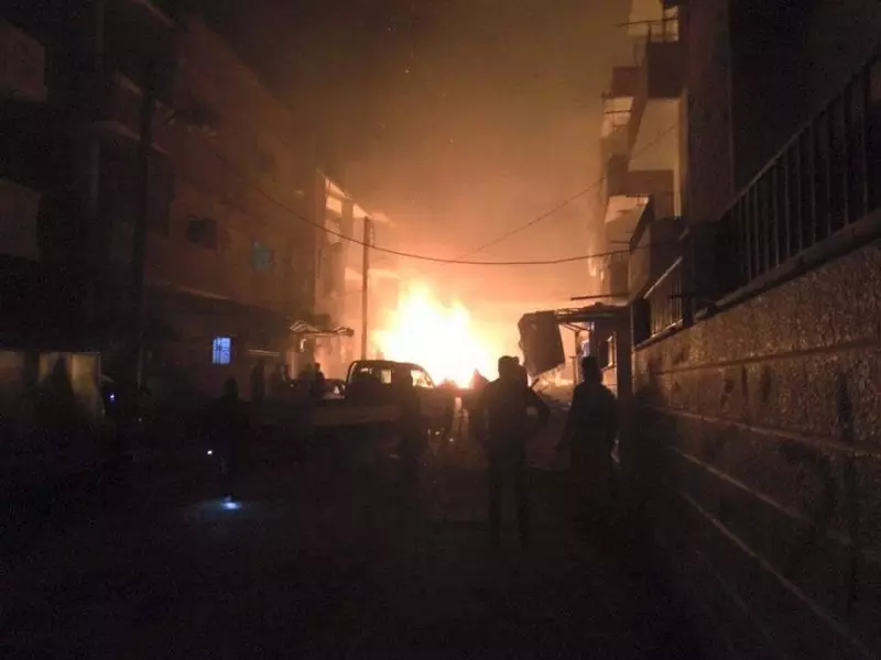 عشرات الجرحى وأضرار مادية جراء إنفجار مفخخة بجانب مشفى ميداني بدرعا