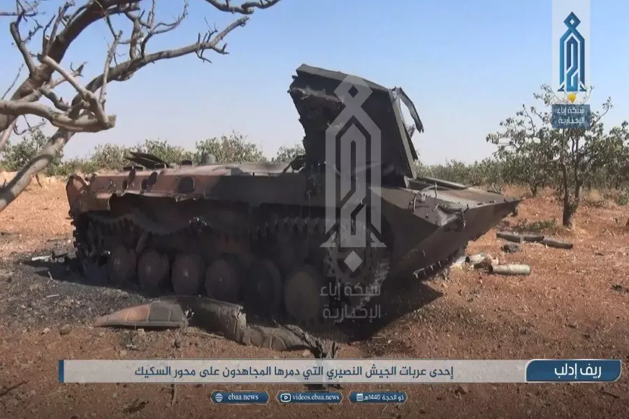 أكثر من مئتي قتيل وتدمير عشر أليات بينها دبابات ومدافع للنظام على محاور الكبينة وريف إدلب