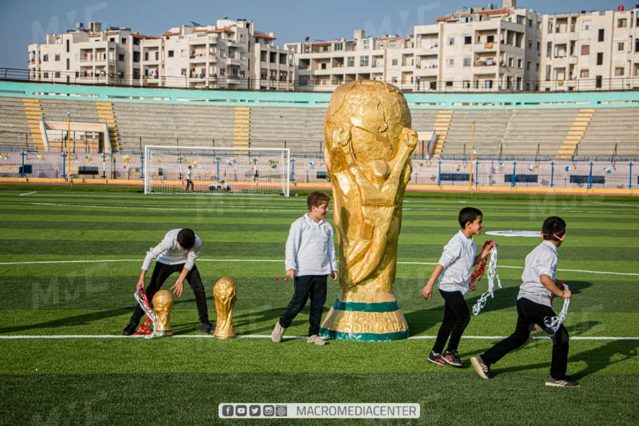 صورة من افتتاح بطولة #كأس_العالم_للمخيمات في شمال غرب سوريا