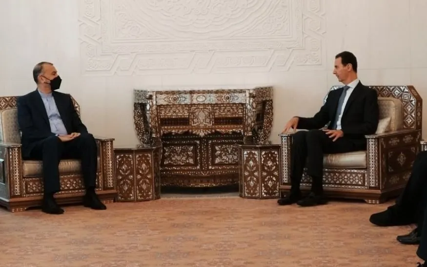 الإرهابي "بشار" ووزير خارجية إيران يؤكدان متابعة تنفيذ الاتفاقات "الاقتصادية والتجارية"