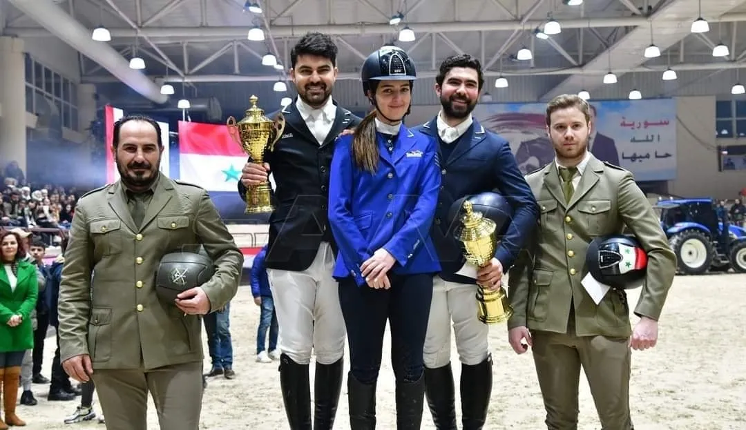 "شام ماهر الأسد" تتوج بعدة جوائز ضمن رياضة قفز الحواجز بدمشق