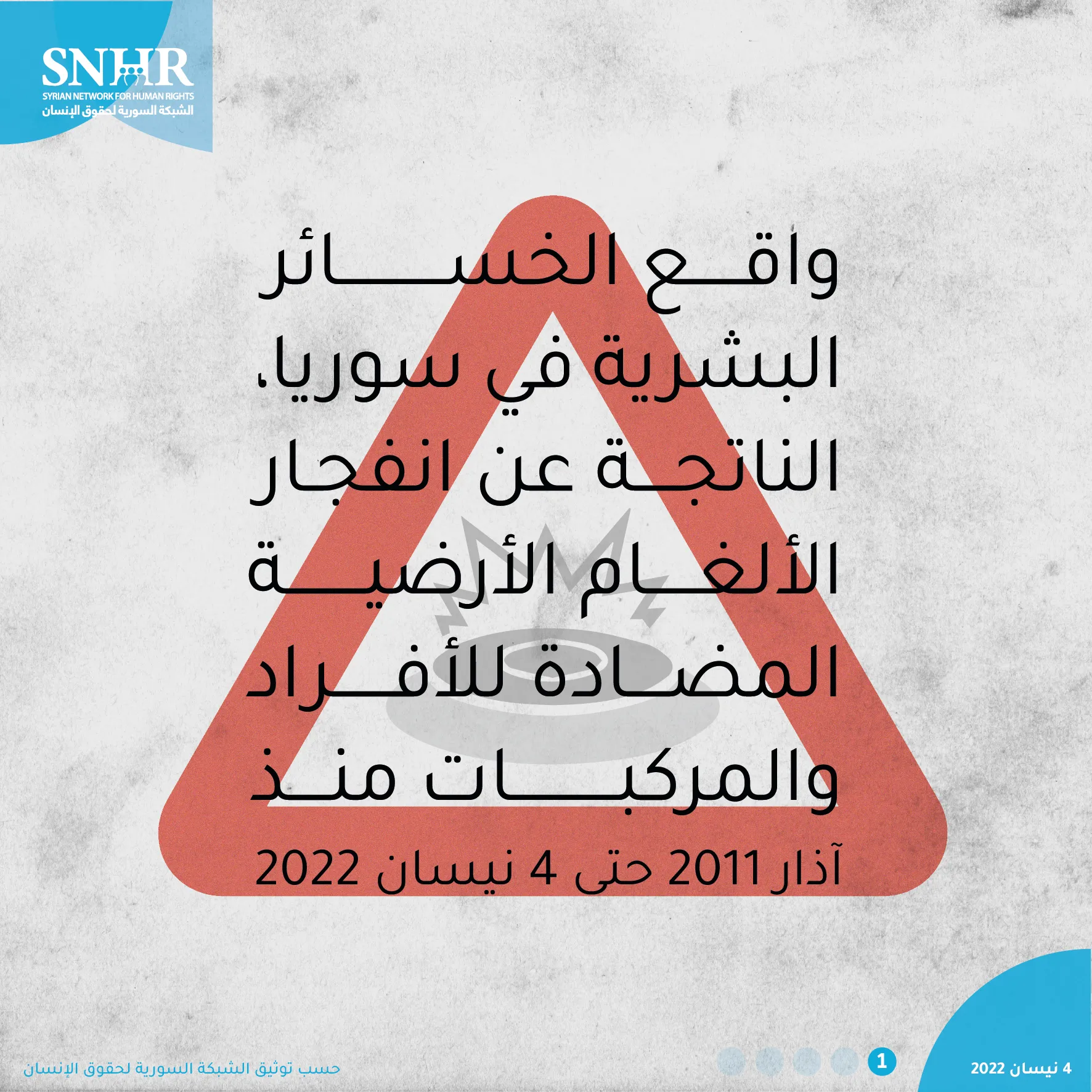 سوريا من أسوأ دول العالم  .. الشبكة السورية: مقتل 2829 مدنياً بينهم 699 طفلاً بسبب الألغام منذ عام 2011