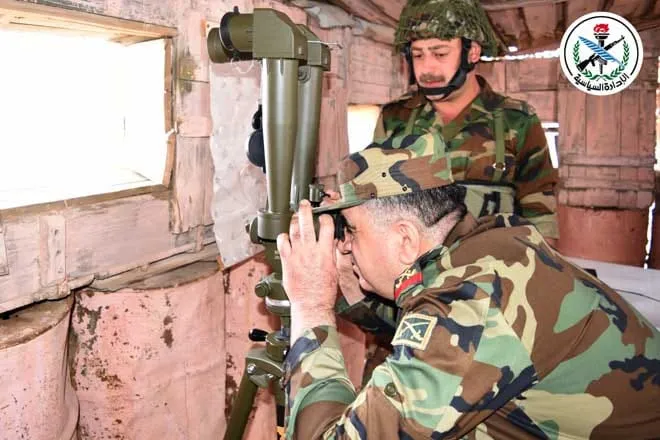 بعد تعيينه مباشرة .. وزير دفاع الأسد في زيارة للجبهات : "النصر على المشروع الإرهابي قريب"