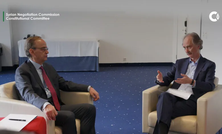 "بيدرسون والبحرة" يبحثان الخطوات التحضيرية لأعمال الجولة الثامنة من "اللجنة الدستورية"