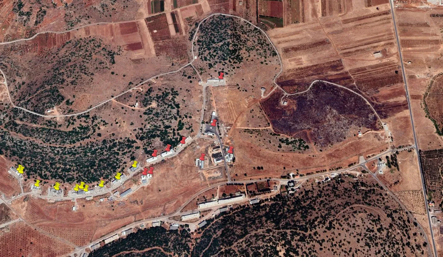 صورة أقمار اصطناعية تكشف حجم الأضرار في موقع "البحوث العلمية" بمصياف