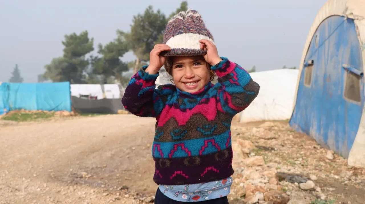 طفلان في أحد مخيمات الشمال السوري