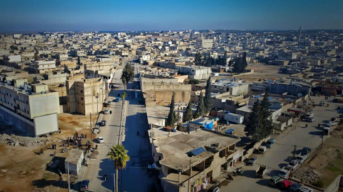 مدينة بزاعة في ريف حلب الشرقي