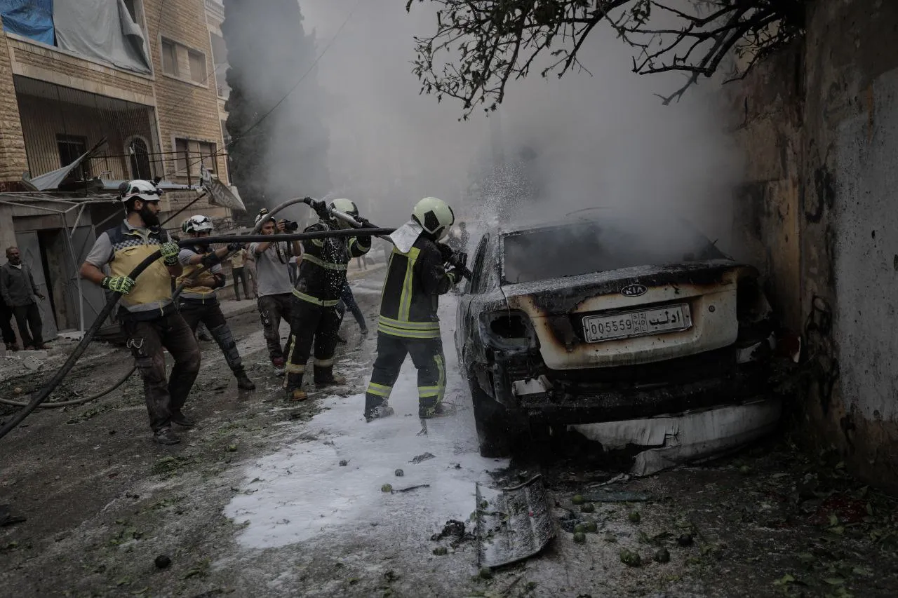صورة من قصف النظام بمدينة إدلب