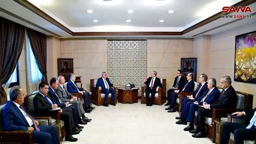 وزير خارجية لبنان عبد الله بوحبيب، ونظيره السوري فيصل المقداد