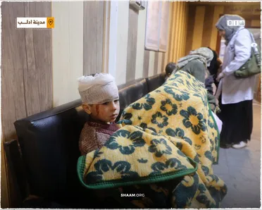 طفل مصاب بسبب الزلزال