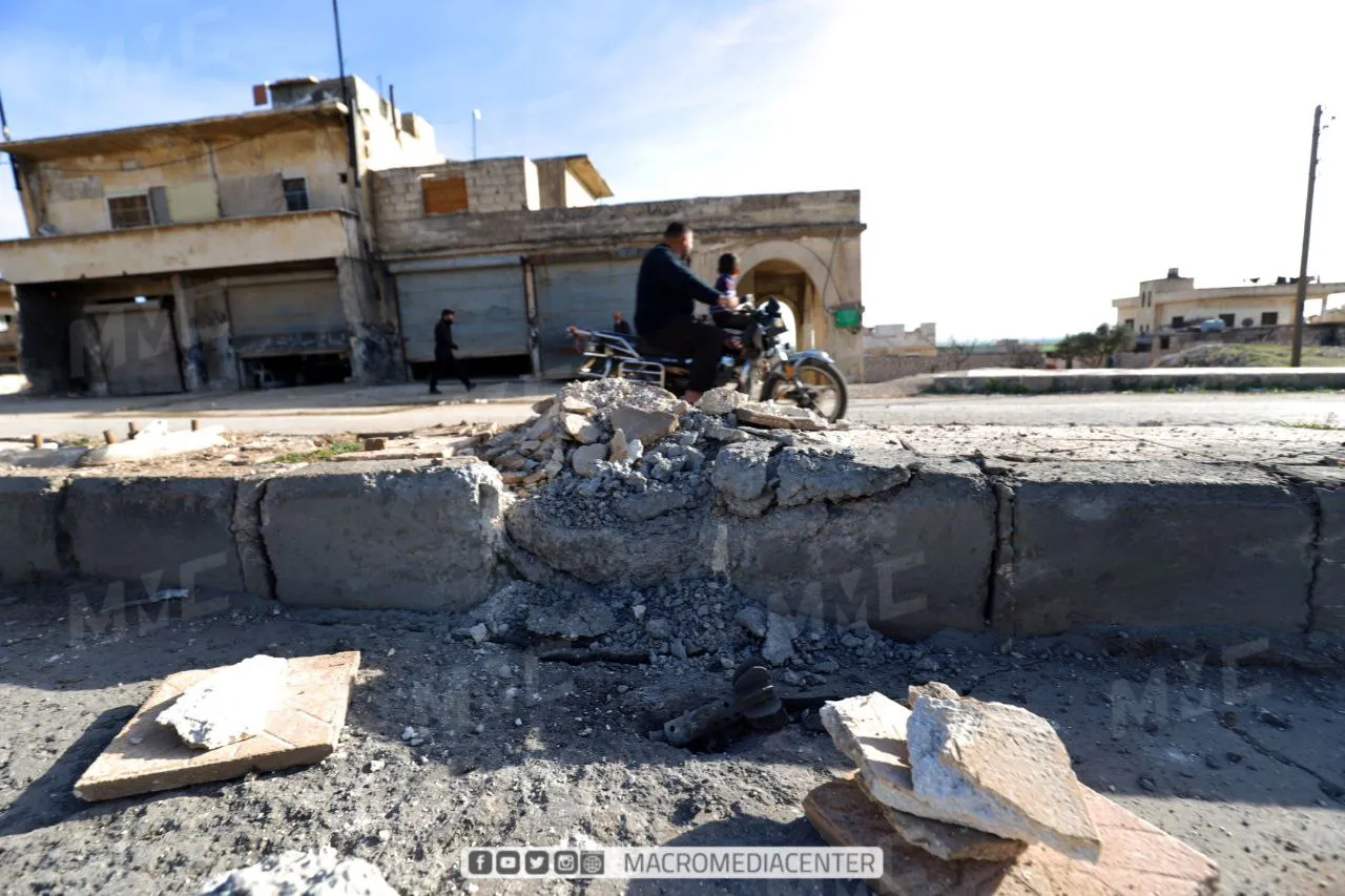 جانب من الدمار الذي تعرضت له مدينة الأتارب بريف حلب