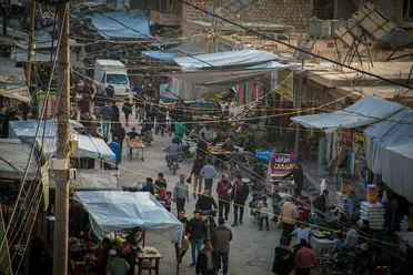 صورة من سوق مدينة الأتارب بريف حلب