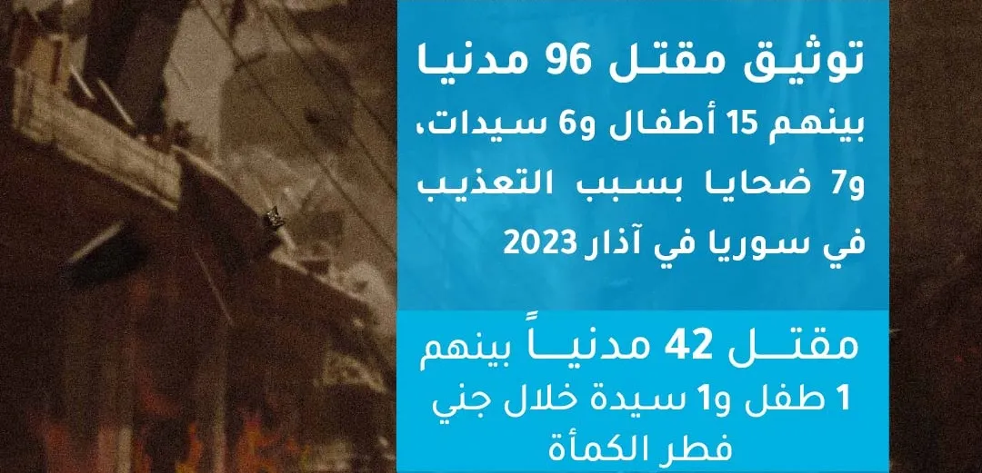 منهم 42 ضحايا الكمأة .. تقرير حقوقي يوثق مقتل 96 مدنياً في سوريا في آذار 2023