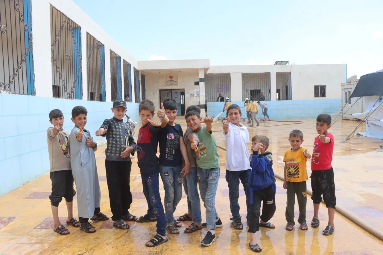 أطفال في مدينة سرمدا بريف إدلب