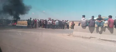 احتجاجات في إعزاز رفضاً لسماح عمل الشاحنات التركية شمالي حلب
