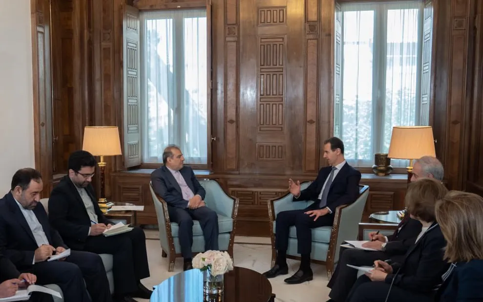 "بشار" يبحث التطورات الأخيرة مع معاون وزير الخارجية الإيرانية في دمشق