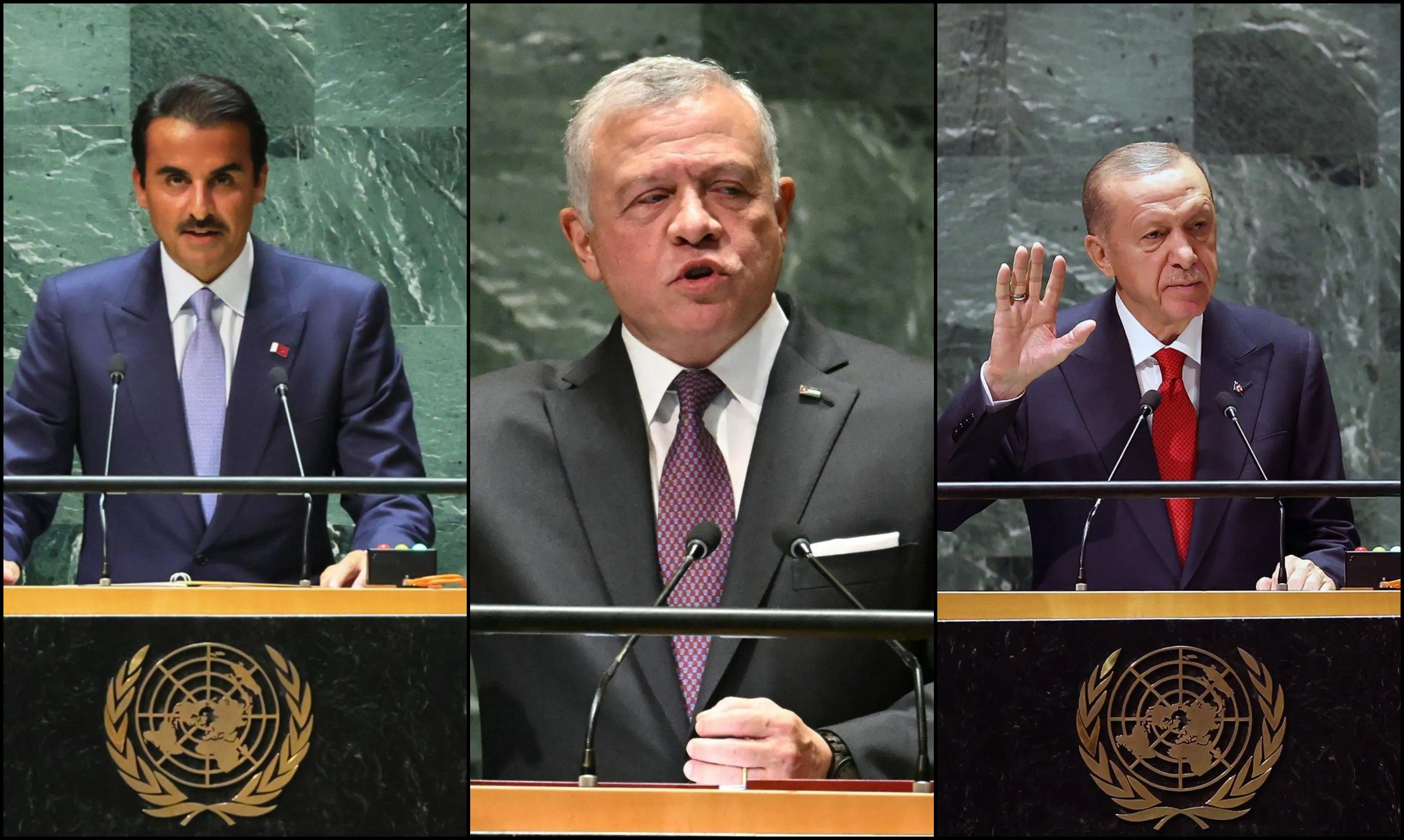 أبرز تصريحات "أردوغان وملك الأردن وأمير قطر" حول سوريا في اجتماعات الجمعية العامة للأمم المتحدة 