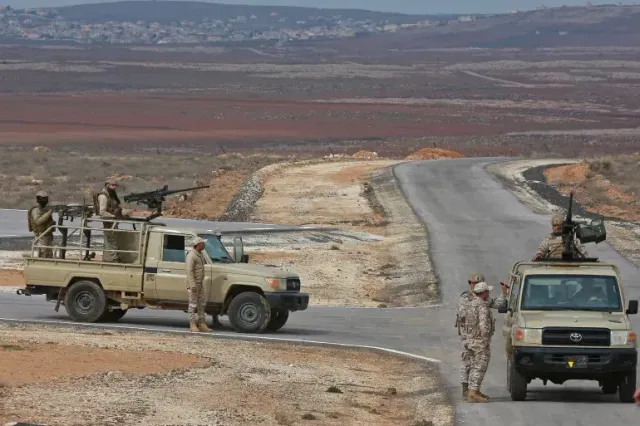 صورة للقوات الأردنية على الحدود 