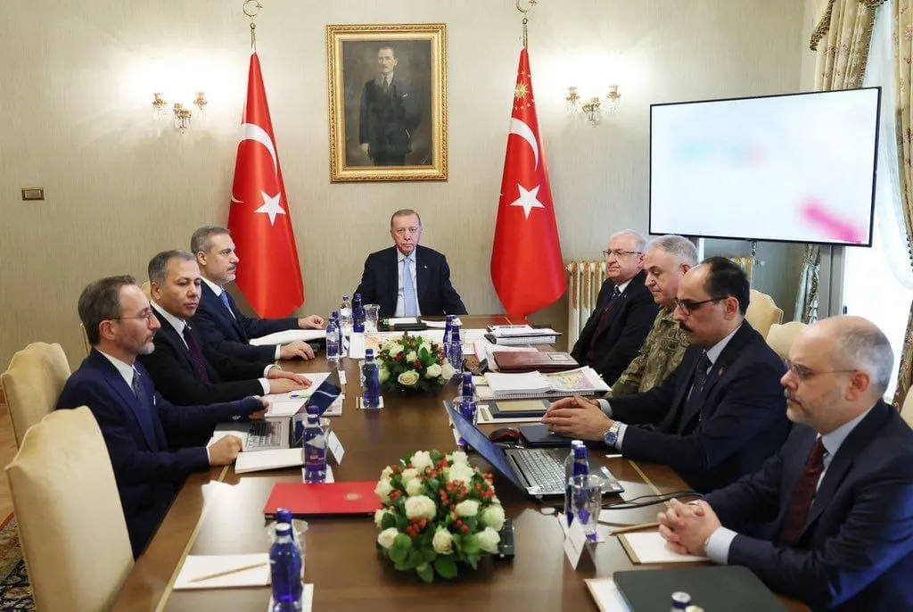 الاجتماع الذي ترأسه الرئيس "رجب طيب أردوغان