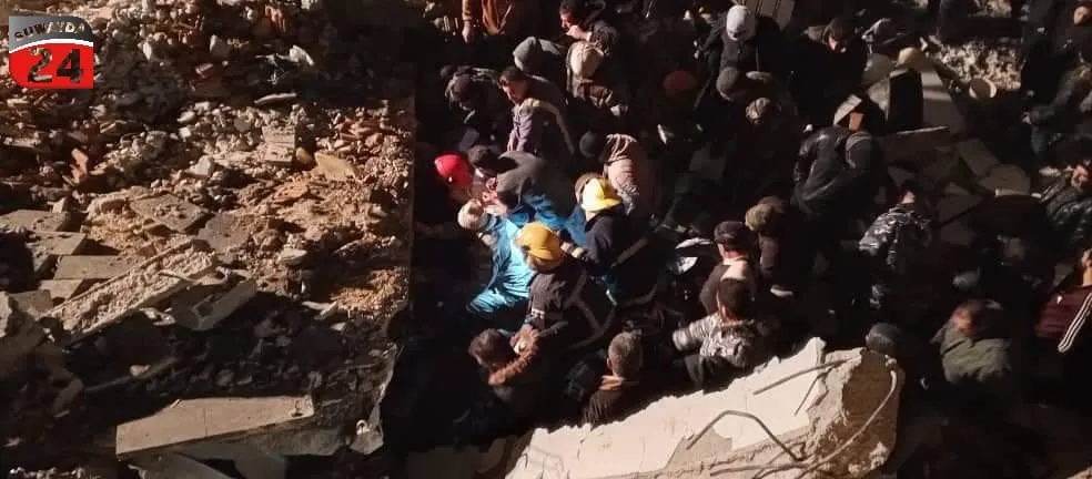 مقتل 10 مدنيين بغارات يرجح أنها أردنية بريف السويداء
