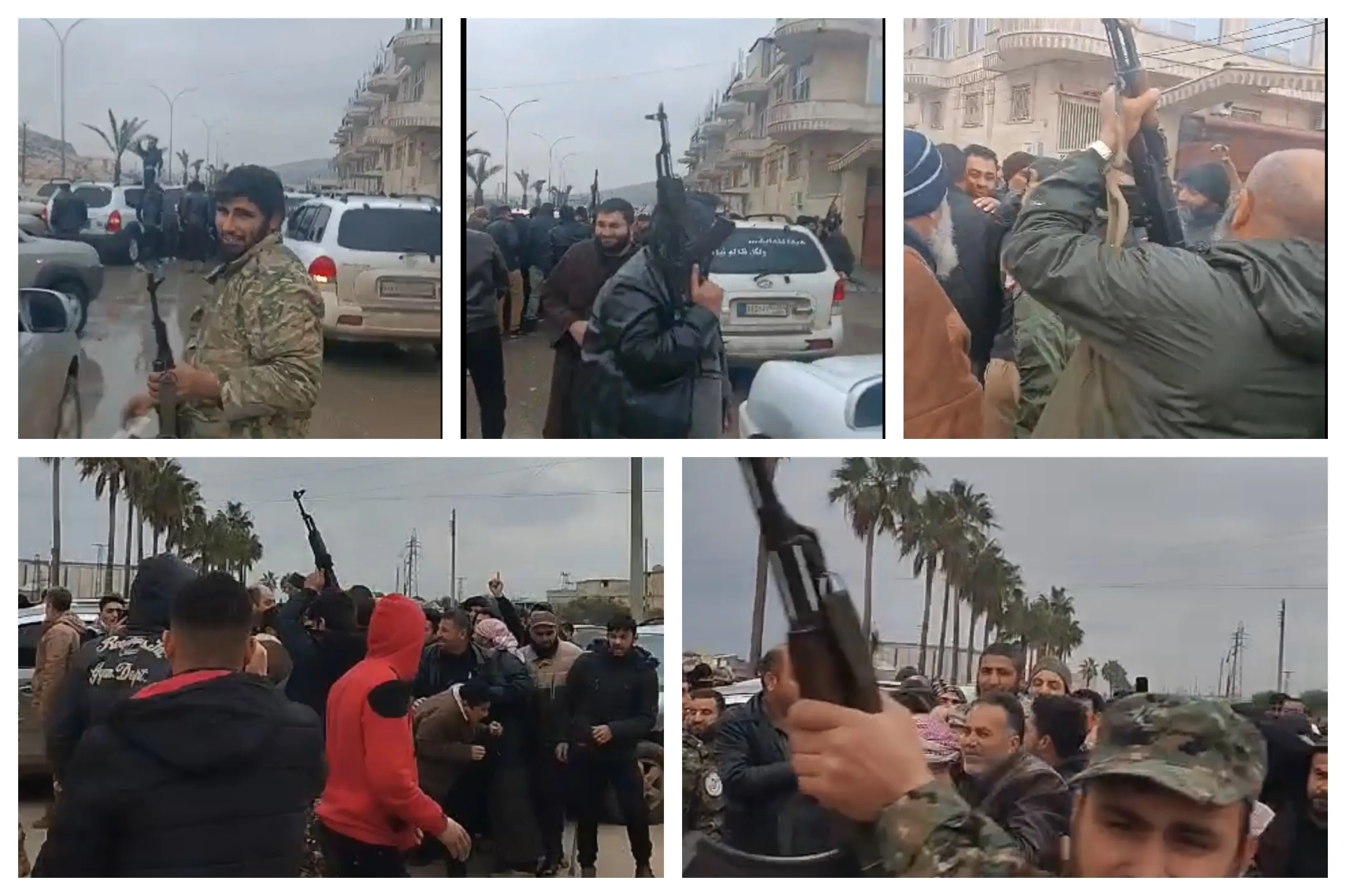 صور لحالات إطلاق النار أثناء خروج قادة من هيئة تحرير الشام من السجون بريف إدلب