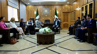 وزير العدل يبحث التعاون القضائي مع وفد من البرلمان الأوروبي في دمشق