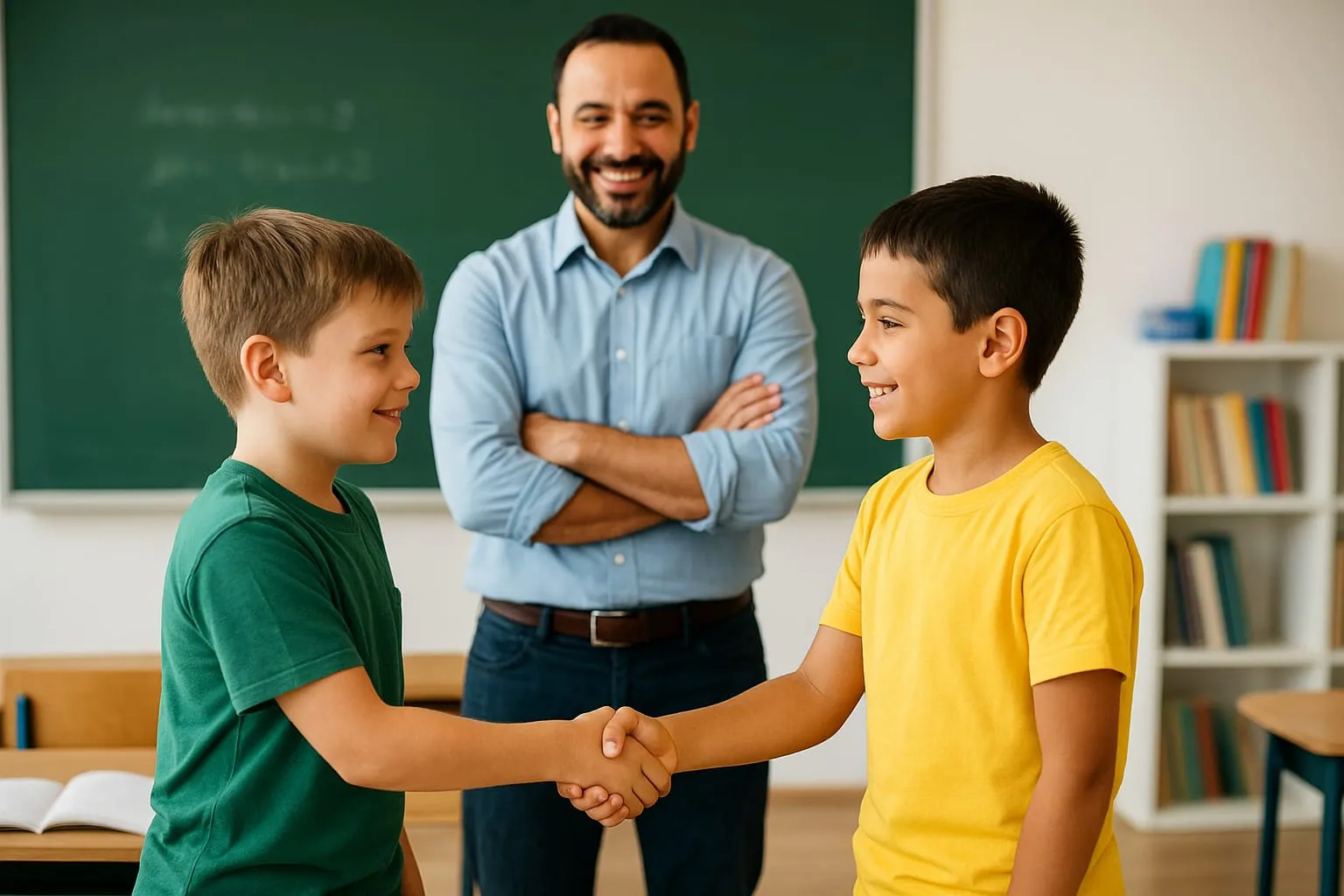 المعلم كحلقة وصل: تعزيز الاحترام وحل النزاعات بين الطلاب