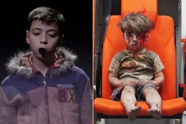 رمز مأساة الحرب يعود إلى الواجهة… حضور مؤثر لعمران دقنيش في قصر المؤتمرات