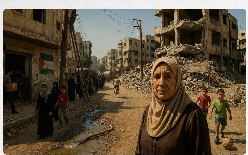 مخيمات الفلسطينيين في سوريا بعد عام على التحول السياسي: بنى مدمرة ونقاهة هشّة بلا خطة إنقاذ