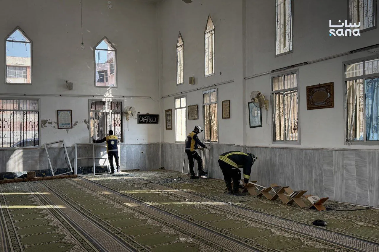 ارتفاع حصيلة ضحايا التفجير الإرهابي داخل مسجد بمدينة حمص