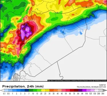 وزارة الطوارئ تحذر: أمطار غزيرة وسيول وثلوج على عدة محافظات سورية