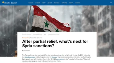 "المجلس الأطلسي": كيف تبدو الخطوة التالية بعد التخفيف الجزئي للعقوبات على سوريا..؟