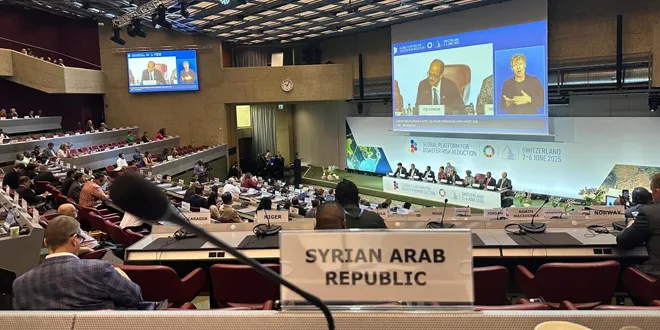 الدفاع المدني السوري يشارك في أعمال المنصة العالمية للحد من مخاطر الكوارث بجنيف
