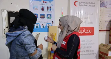 الهلال الأحمر القطري يواصل دعم تغذية الأطفال والنساء في شمال غرب سوريا