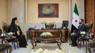 "الشرع" يستقبل البطريرك يوحنا العاشر ويؤكد على دور الكنيسة في تعزيز الوحدة الوطنية