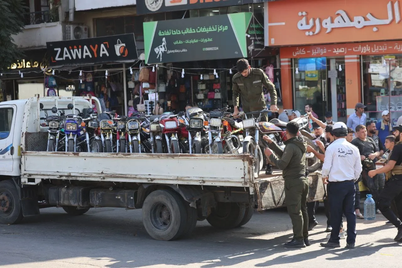 فرع مرور حمص يطلق حملة "حمص خالية من الدراجات النارية"