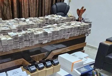 الأمن الجنائي يضبط أسلحة وأموالاً مسروقة من أحد البنوك في ريف دمشق