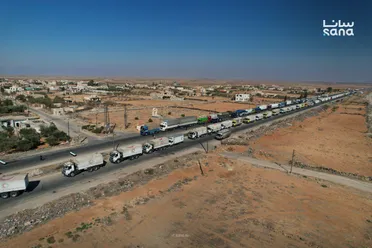 الخارجية تشكر قطر والأردن على إرسال قافلة مساعدات إنسانية للمتضررين جنوبي سوريا