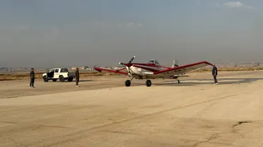 انطلاق أولى الطائرات الزراعية من مطار النيرب لتعزيز الأمن الغذائي ومكافحة الآفات