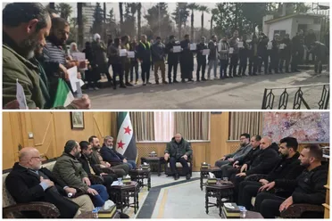 محافظة حلب تستقبل وفداً من الأهالي بعد وقفة احتجاجية