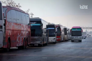 قسد تخرق اتفاق الانسحاب من حلب وتستهدف الباصات