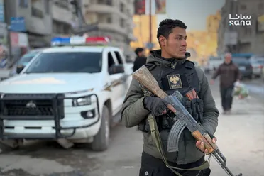 انتشار قوى الأمن الداخلي في شوارع مدينة الرقة